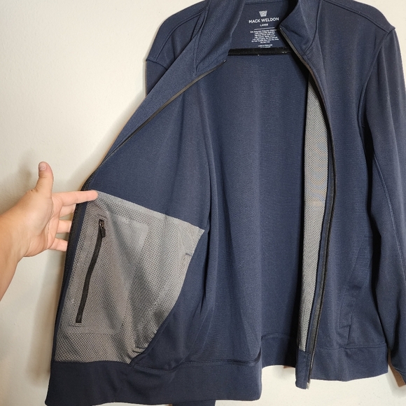 Mack Weldon Navy Blue Atlas Full-Zip Jacket Men's Size Large - Picture 10 of 16